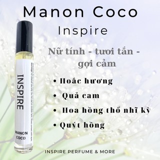 Nước hoa Nữ 𝑴𝒂𝒏𝒐𝒏 𝑪𝒐𝒄𝒐 𝑰𝒏𝒔𝒑𝒊𝒓𝒆 (Dupe Coco Mademoiselle CHANEL) 10mL