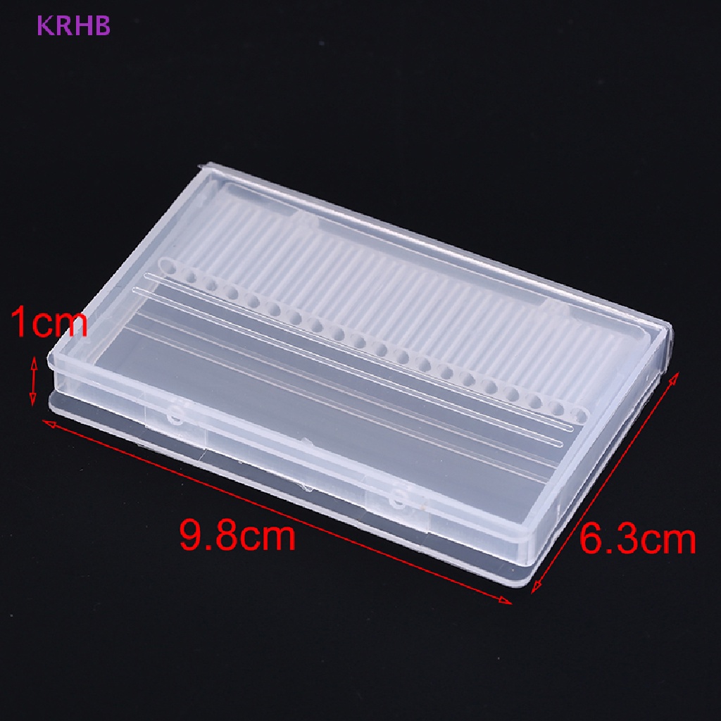 Hộp Nhựa 20 Lỗ Dùng Đựng Đầu Mài Móng KRHB Kích Thước 3 / 32 &quot;bits Mới