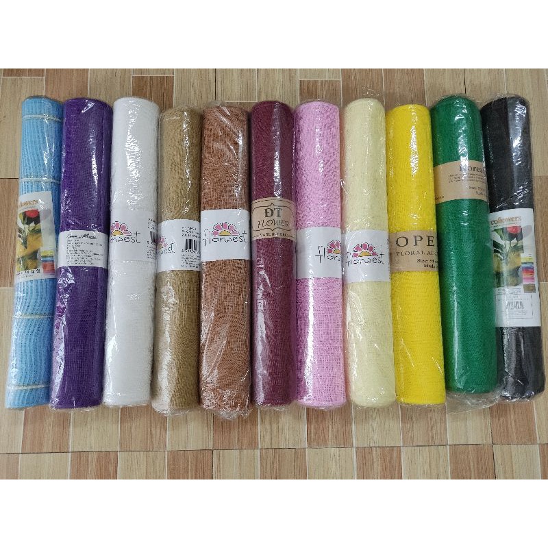Lưới thô trơn gói hoa sáp hoa tươi hoa lụa
