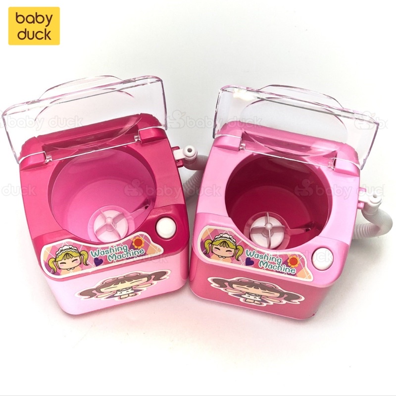 Máy giặt đồ chơi mini cho bé, máy giặt mút trang điểm, cọ phấn