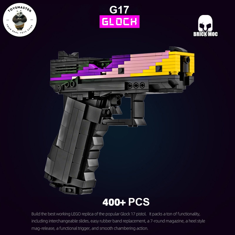 Đồ Chơi Lắp Ráp Kiểu Lego Súng Mô Hình Lục G17 Glock Fade PUBG CSGO Với 400+ Mảnh Ghép, Phiên Bản Của Kevin183