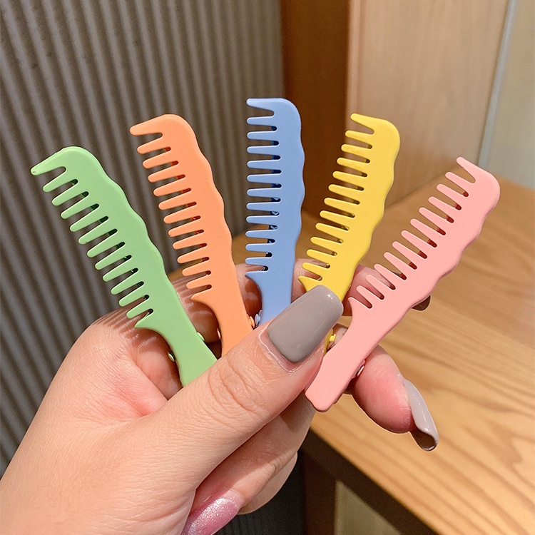 yakult Kẹp Tóc Hình Lược Nhỏ Màu Kẹo Sáng Tạo Thời Trang Hàn Quốc Cho Nữ