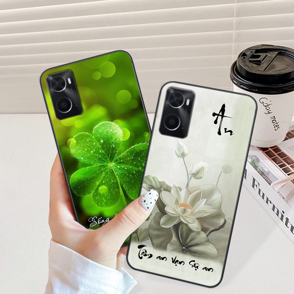 Ốp lưng Oppo A76 - A96 - A36 - Ốp Oppo in hình chữ thư pháp tâm an, cha mẹ , tài lộc đầy ý nghĩa