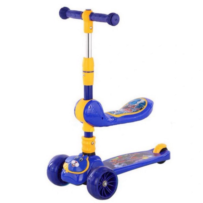 🔥XE TRƯỢT SCOTTER 3 TRONG 1 CÓ GHẾ NGỒI + CÓ ĐÈN VÀ NHẠC/ XE TRƯỢT SCOOTER NHỰA ]