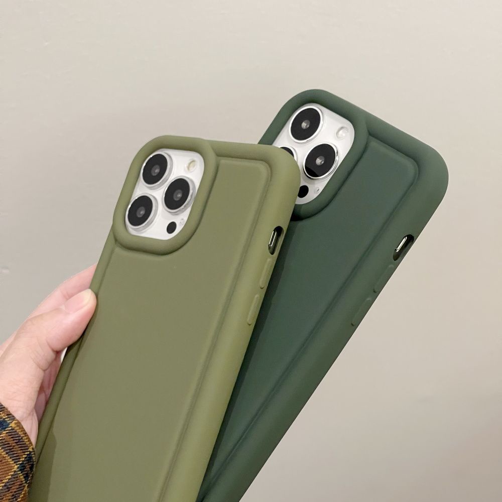 Ốp Điện Thoại TPU Mềm Chống Sốc Màu Trơn Thời Trang Cho IPhone 11 12 13 14 Pro Max 14 Plus