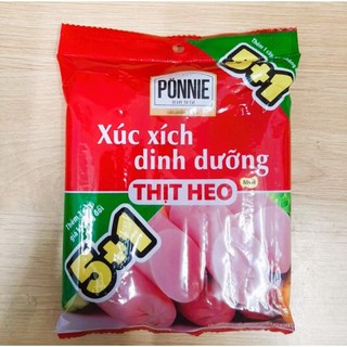 Xúc Xích Dinh Dưỡng Thịt Heo PONNIE 175G ( 5 cây tặng 1 x 35G)