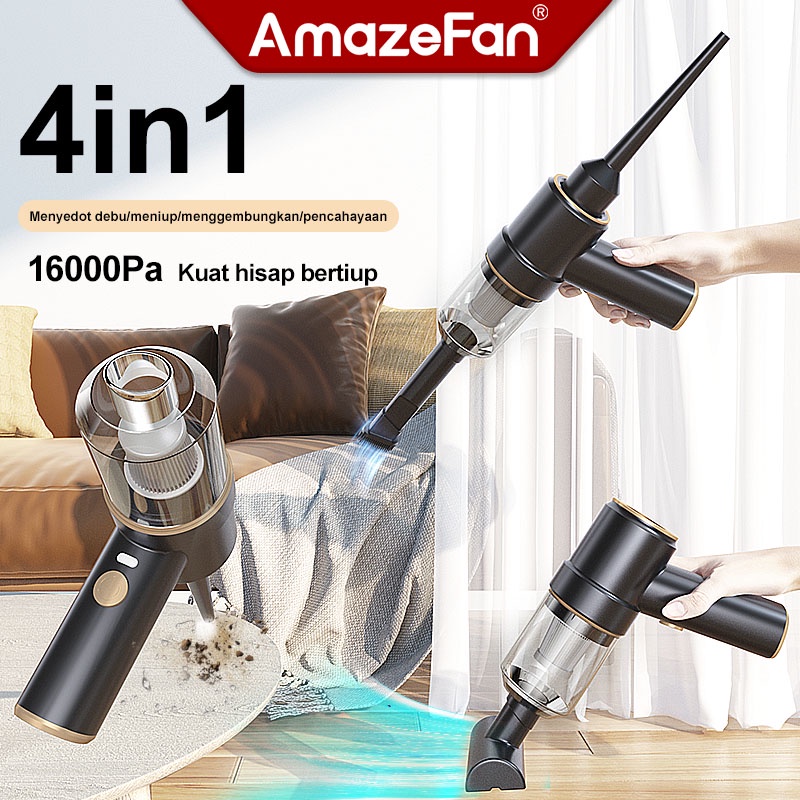 Máy Hút Bụi Cầm Tay 4 Trong 1 Không Dây 16000pa (Có Chức Năng Thổi Và Bơm Hơi Cho Bàn Phím / Ghế Sofa)