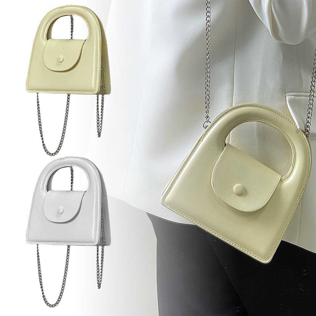 Có thể bán buôn Túi xách mini nữ tote nhỏ Da PU có dây đeo xích thể tháo rời Thiết kế từ tínhI likebag Hàng giao ngay