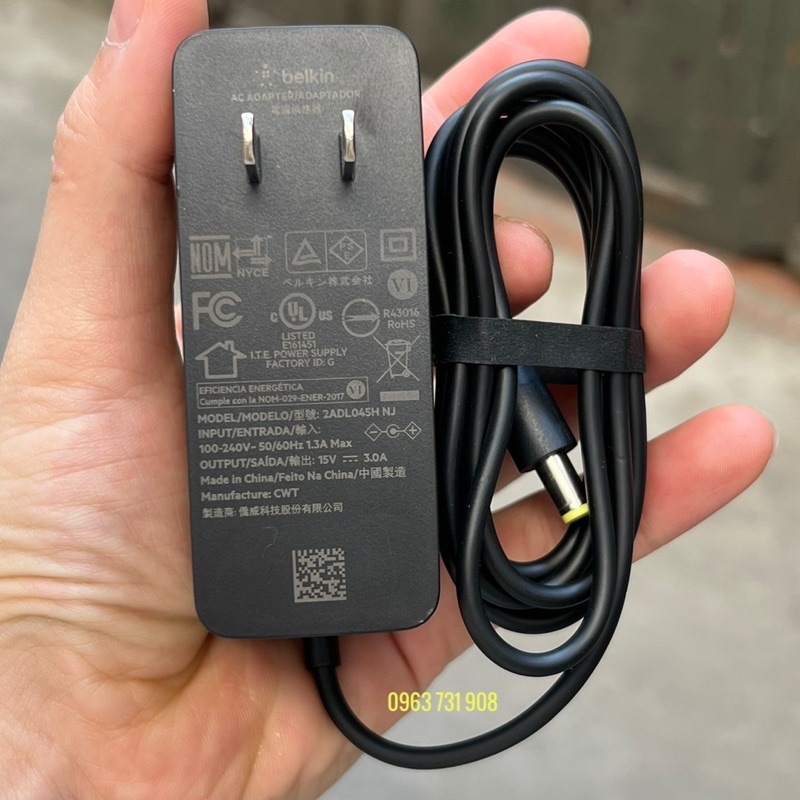 Nguồn Adapter Belkin 15V 3A Nguồn Loa Kéo Chính Hãng Chất Lượng