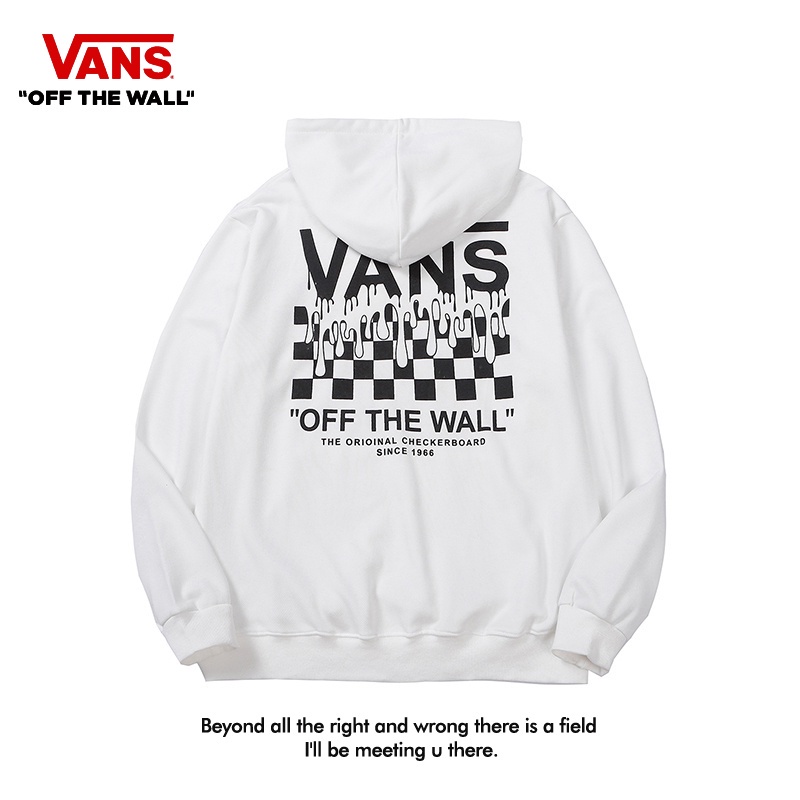 VANS Áo Hoodie Thể Thao Chất Liệu Cotton Họa Tiết Sọc Caro Cho Cặp Đôi