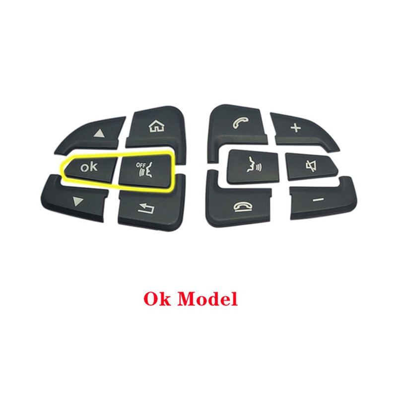 Miếng Dán Nút Điều Khiển Vô Lăng Xe Hơi Mercedes Benz GLC X253 C Class W205 CLA GLA A Class X156 C117 W176