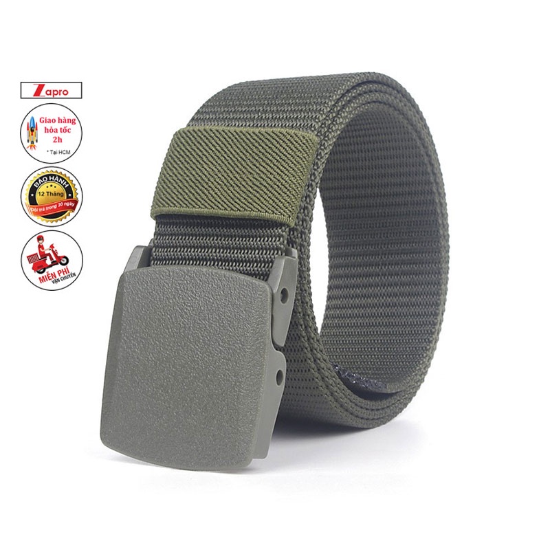 Dây lưng vải dù thời trang đẹp thắt lưng nam quân đội vải dù mặt nhựa nắp gập độc đáo trẻ trung cá tính SG126 *