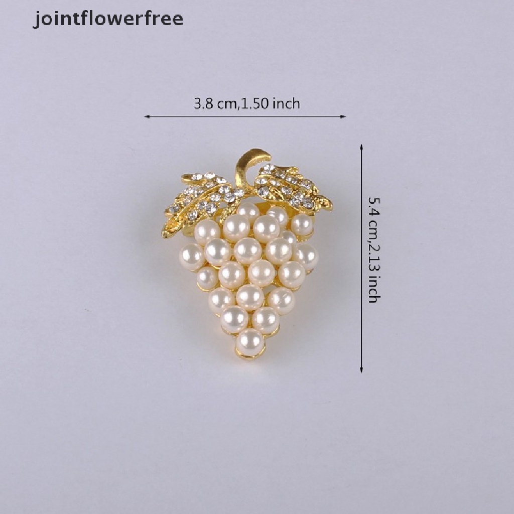 Trâm Cài Áo Hình Chùm Nho Đính Ngọc Trai Sang Trọng