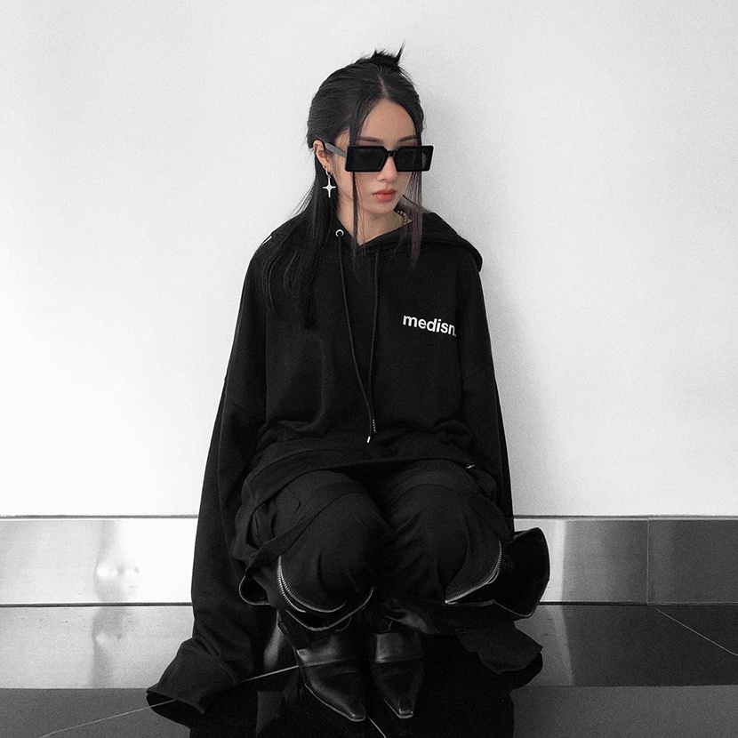 MEDISN - Áo hoodie phản quang PARANOID HOODIE/ BLACK