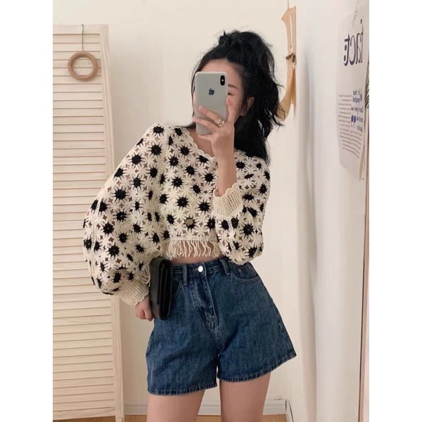 Áo boho tua rua dài tay