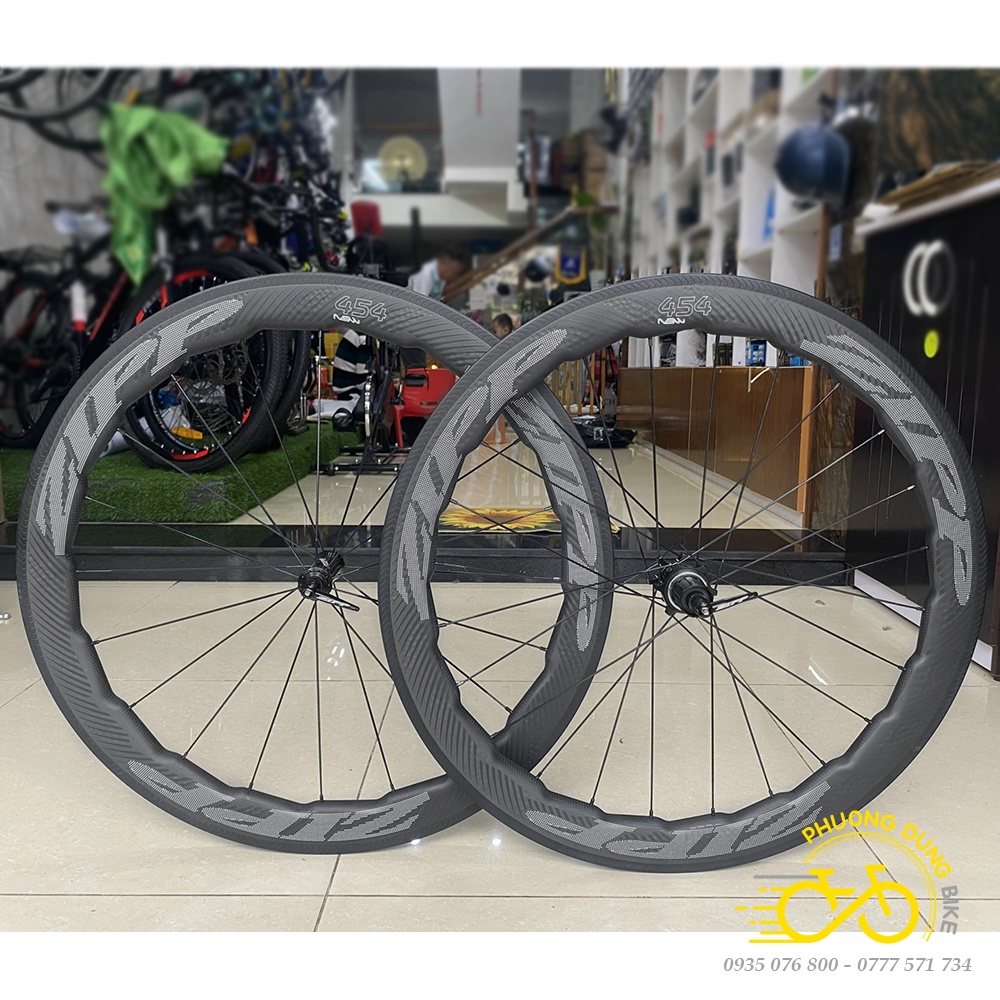 Bộ vành Carbon xe đạp road ZIPP 454 NSW 700Cx58mm