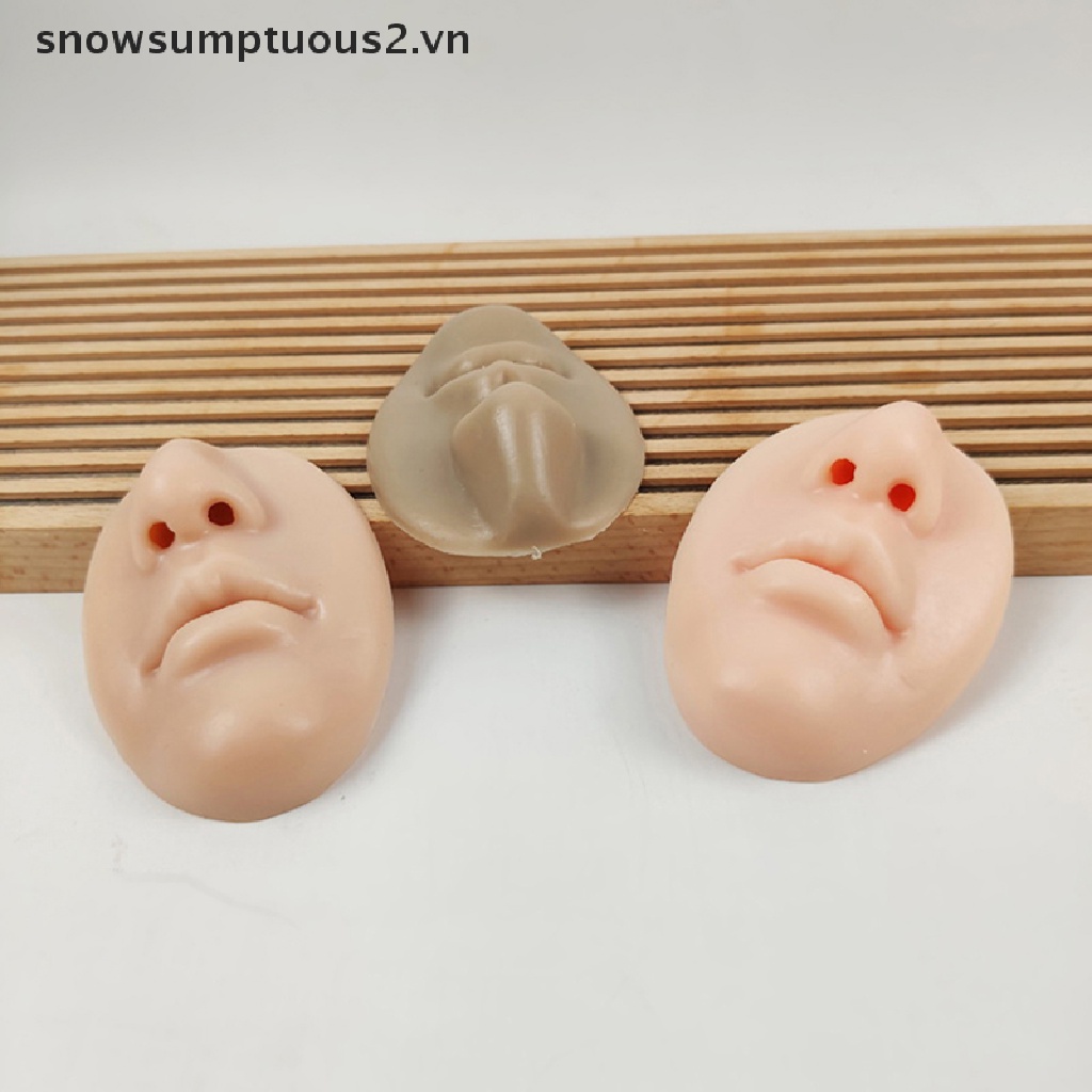 Mô Hình Mặt Người 3D Bằng Silicon Dùng Tập Trang Điểm Mũi / Môi