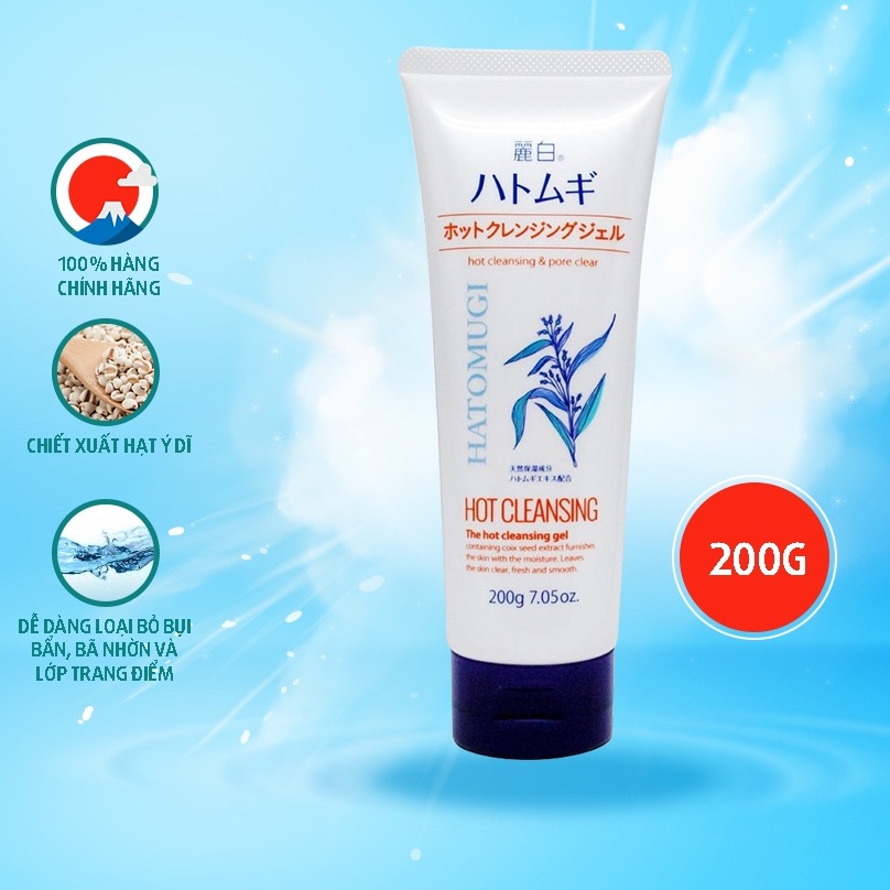 Gel Tẩy Trang Nóng Chiết Xuất Hạt Ý Dĩ Hatomugi The Hot Cleansing Gel  mã 29583