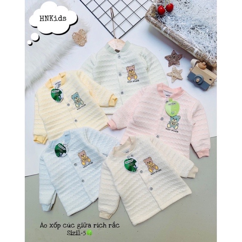 Áo xốp nỉ trần bông siêu đẹp ấm áp cho bé mùa đông