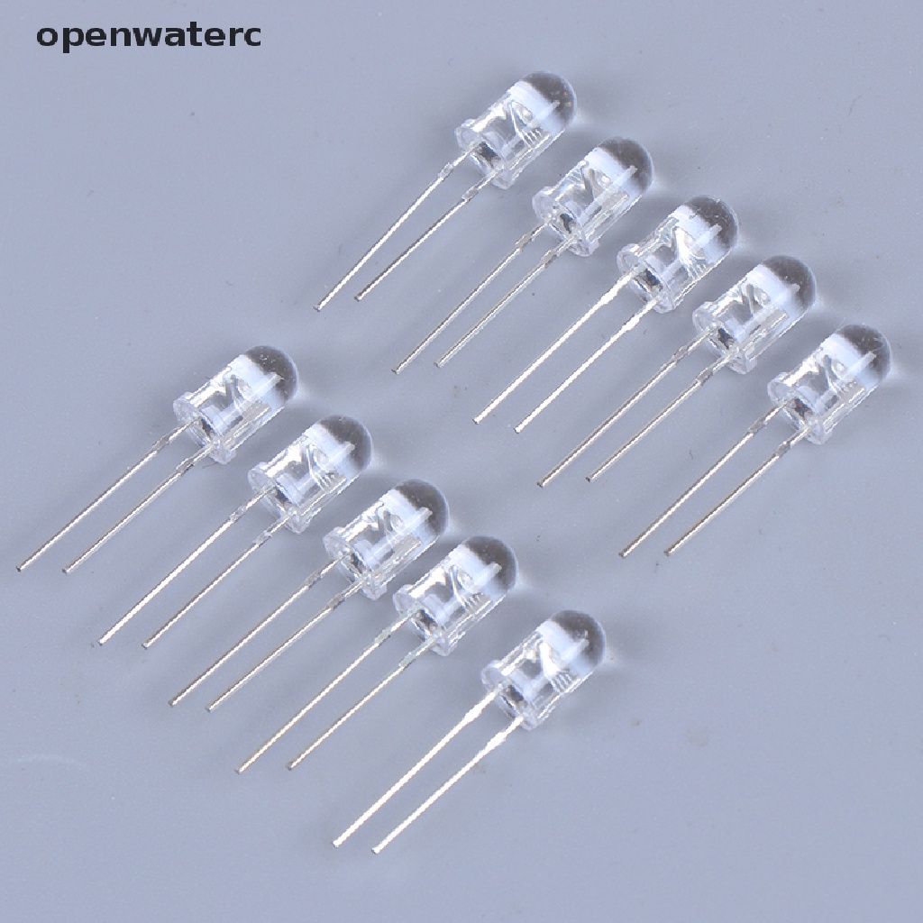 Set 100 Đèn LED Đi Ốt 5mm Ánh Sáng Trắng / Xanh Lá / Đỏ / Xanh Dương / Vàng vn