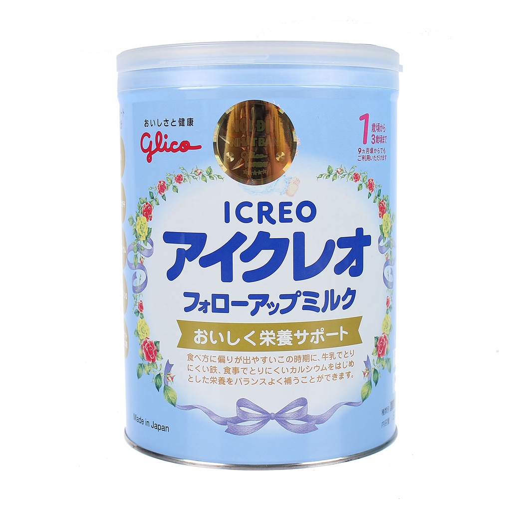 Sữa bột Glico Icreo bước 1 nội địa Nhật trọng lượng 820G cho Bé từ 9 đến 36 tháng - Tuổi Thơ Shop