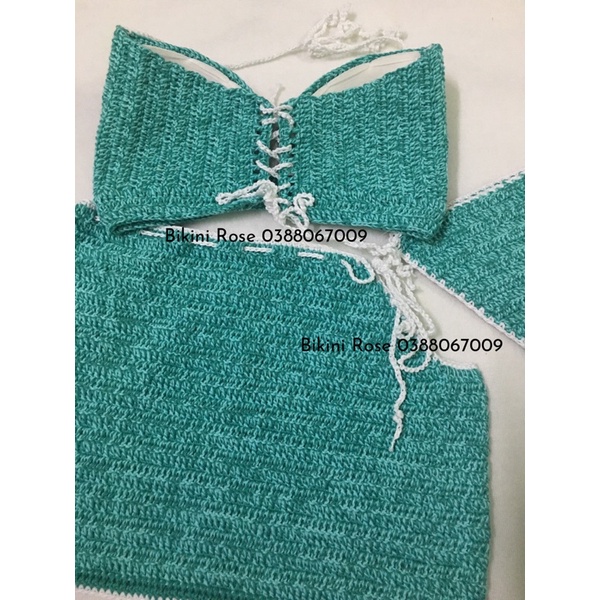 BIKINI XANH VÁY XẺ