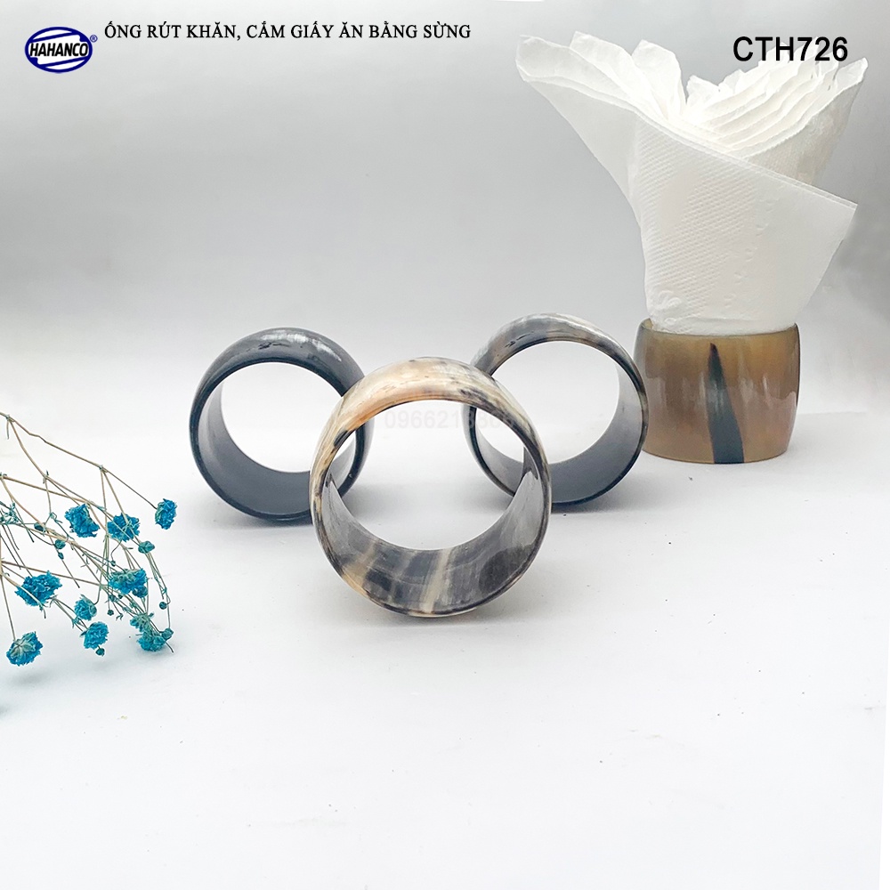 Ống Rút Khăn Và Cắm Giấy Ăn Bằng Sừng HAHANCO Kiểu Cách Châu ÂU - CTH726