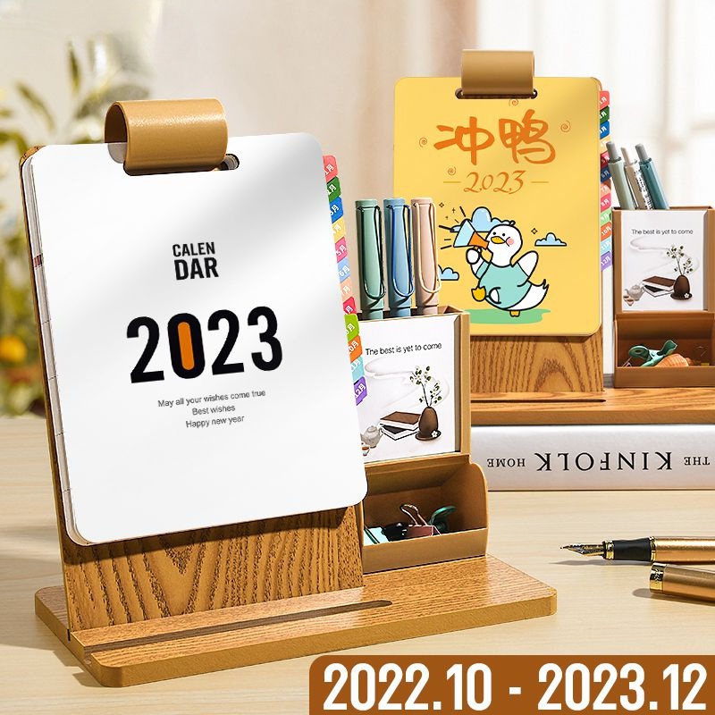 Lịch Để Bàn Năm 2023 Kèm Giá Đỡ Bút Và Lịch Để Bàn Đa Năng Tiện Dụng