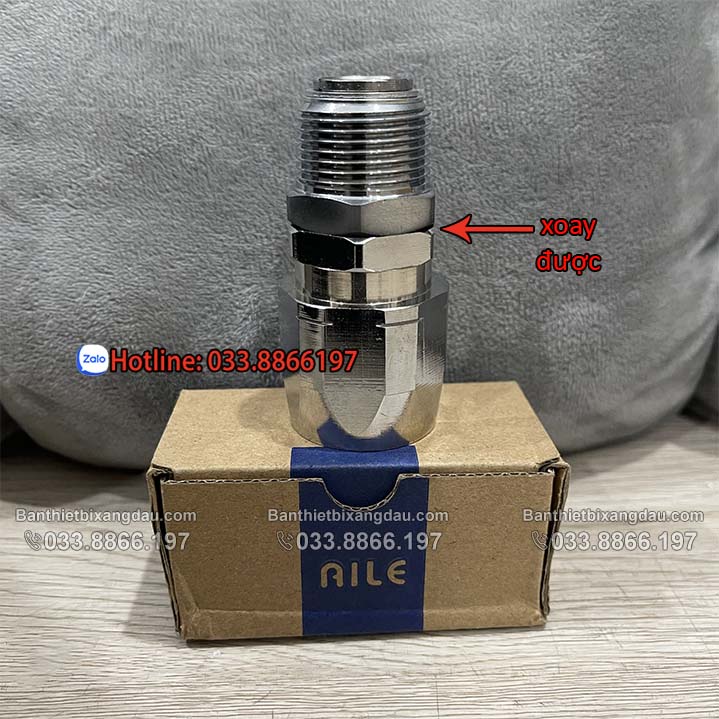 Khớp nối xoay cò bơm với dây bơm xăng dầu phi 27