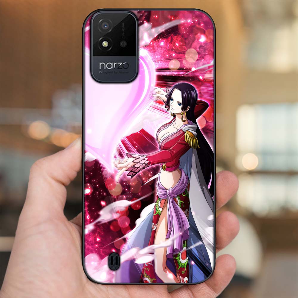 Ốp lưng Realme Narzo 50i viền đen in hình Boa Hancock One Piece Đảo Hải Tặc