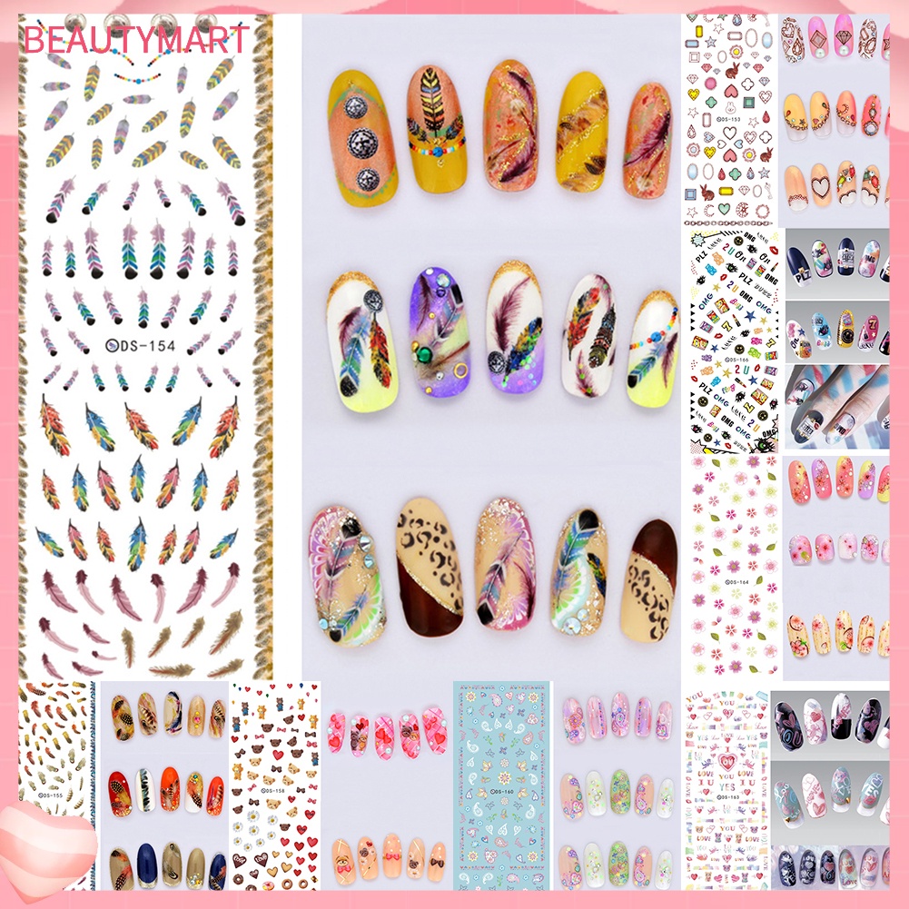 Miếng Dán Móng Chuyển Nước Trang Trí Nghệ Thuật DIY