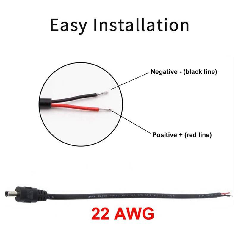 Bộ 10 Dây Cáp Nguồn 3.5mm x 1.35mm DC 3.5X1.35mm Chuyên Dụng Cho Nguồn DC