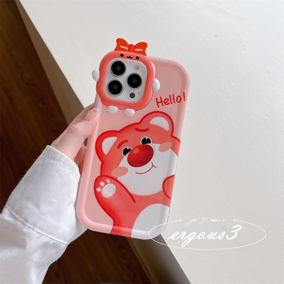Ốp Điện Thoại Họa Tiết Gấu Lotso Cho Compatible for iPhone 14 13 12 11 Pro Max 8 7 Plus X XS Xr XS Max Se 2020