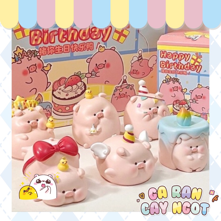 Blindbox - Hộp mù Mô hình ngẫu nhiên Heo Sinh Nhật
