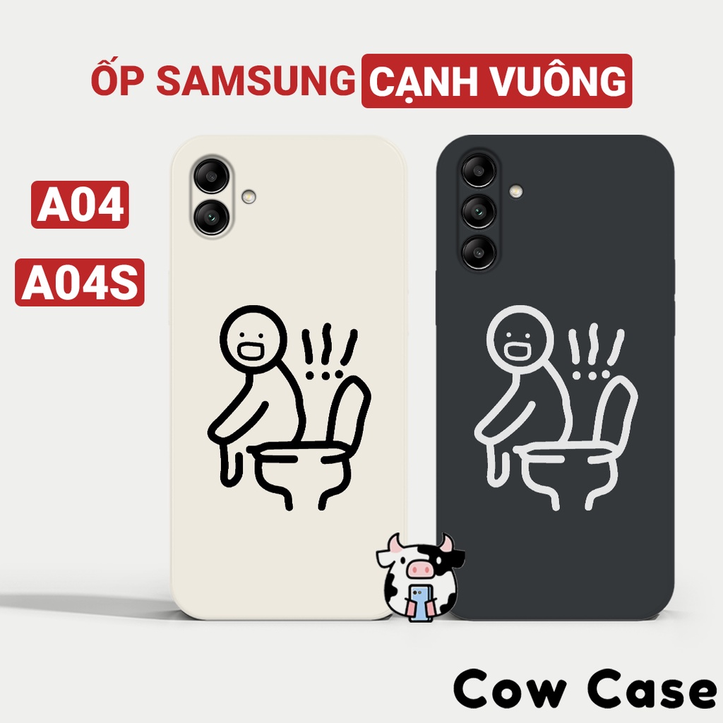 Ốp lưng Samsung A04 / A04s cạnh vuông Cowcase | Vỏ điện thoại SS galaxy bảo vệ camera toàn diện BC7