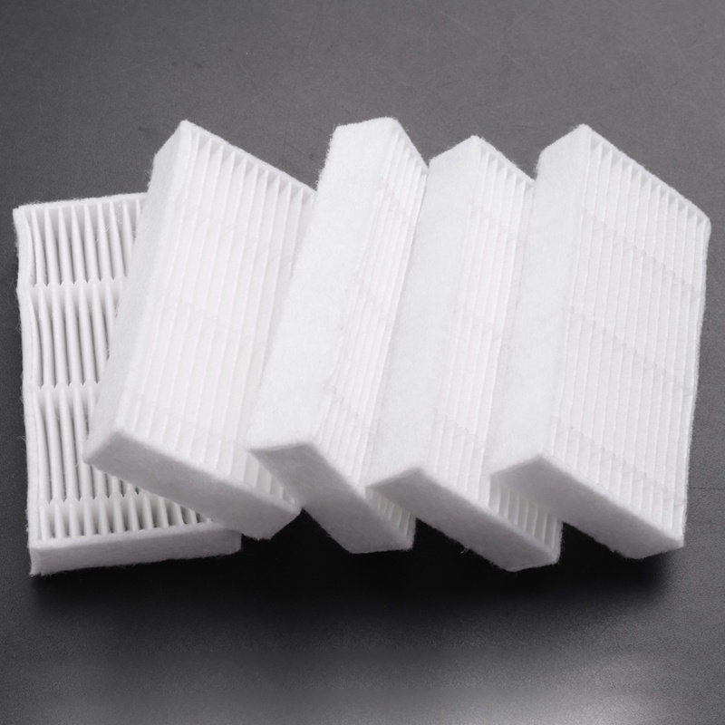 Bộ 10 Bàn Chải Bên + 5 Bộ Lọc Hepa + 5 Khăn Lau + 10 Miếng Dán Thay Thế Cho Robot Hút Bụi ILIFE V3 V3s V5 V5s V5s pro