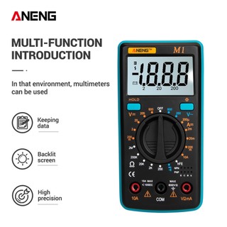 Đồng hồ đo điện áp ac / dc aneng m1 đa năng kèm phụ kiện