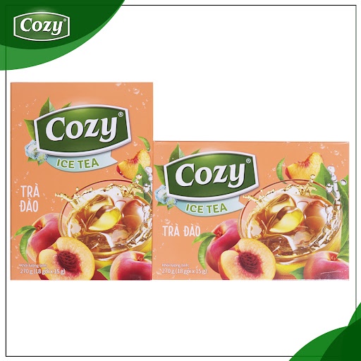 COMBO 3 HỘP TRÀ ĐÀO COZY HÒA TAN - hộp (18 gói x 15gr)