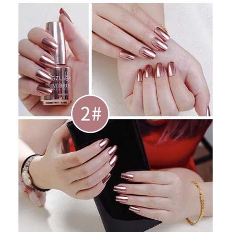 Sơn Móng Tay Mau Khô Hiệu Ứng Ánh Kim Tráng Gương SZLIAN 18ML