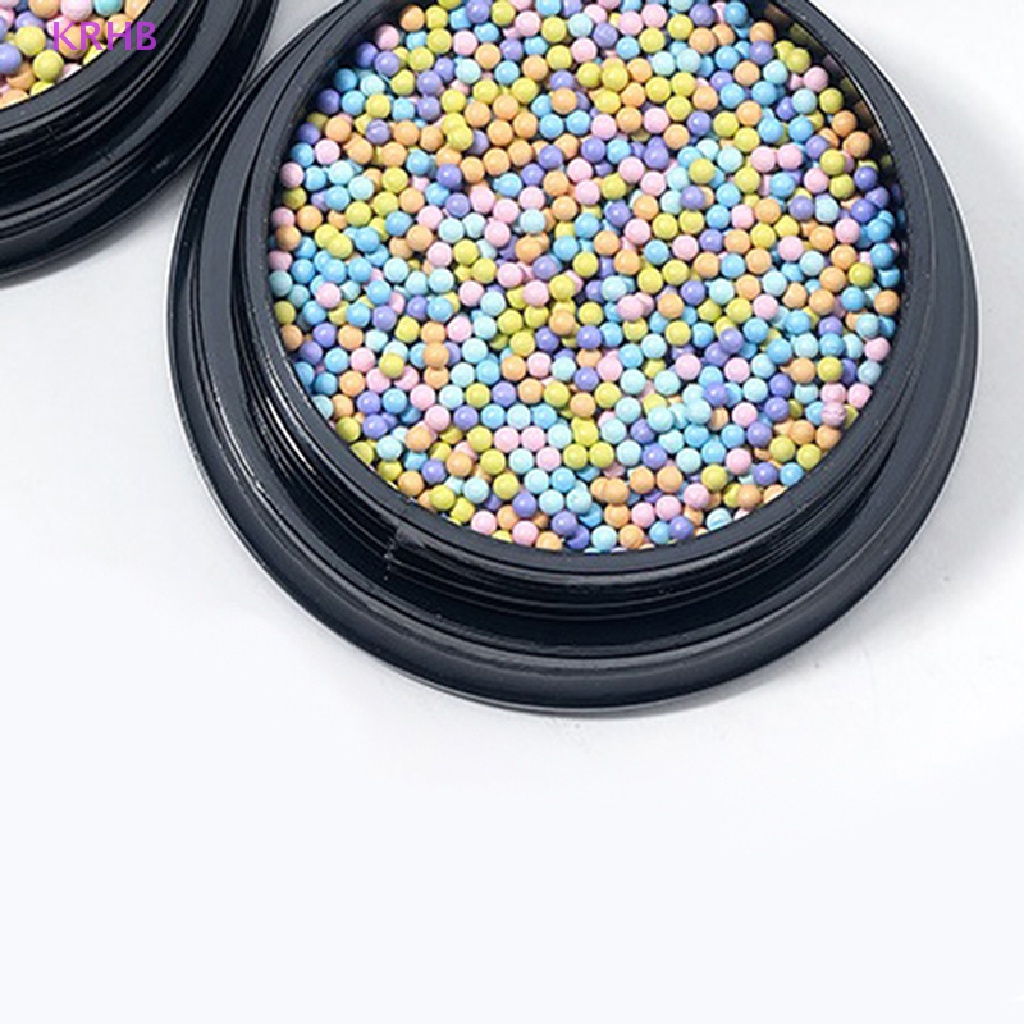 Hạt Nhỏ 6 Màu Macaron Trang Trí Móng Tay 1-3mm Mới