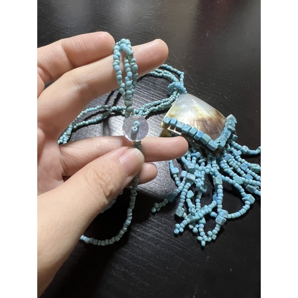Thanh lý dây chuyền hạt cườm mix vỏ ốc handmade