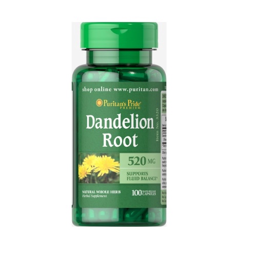 Thảo dược rễ bồ công anh Dandelion Root 520mg Puritan's Pride tăng cường chức năng gan, detox tiêu độc, tiêu mỡ 100v