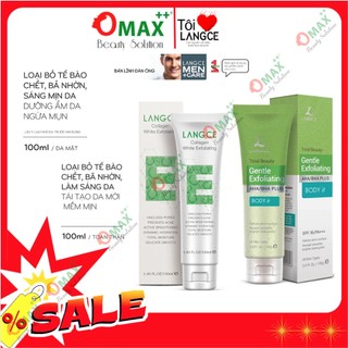 Bộ tẩy tế bào chết aha/bha+ da mặt 100g và tẩy tế bào chết aha/bha+ toàn thân 100g langce dành cho nam