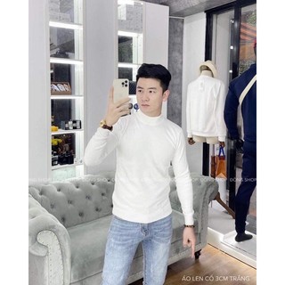 ÁO LEN CỔ THẤP ĐEN TRẮNG CHẤT Q.C CỰC MỊN