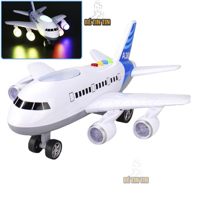 Combo Máy bay điều khiển chạy mặt đất có đèn và Đồ chơi xịt nước mini
