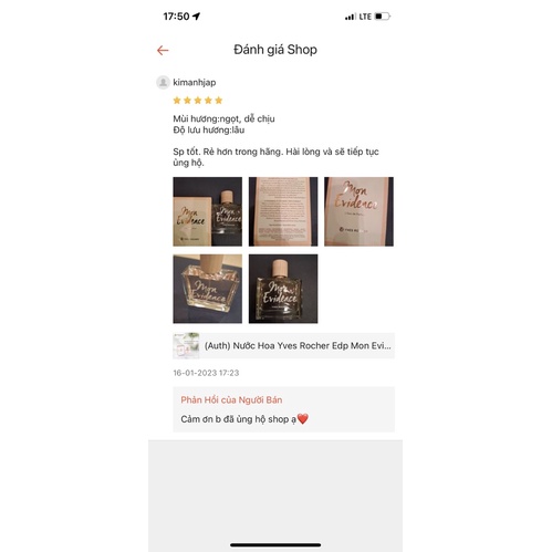 Nước hoa QUELQUES NOTES Parfum 50ml của Yves Rocher