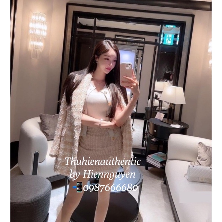Áo vest hồng kẻ ô dáng dài ZARA chính hãng(kèm ảnh thật)