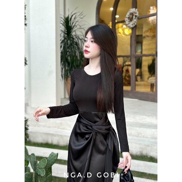 Váy mongtoghi phối lụa