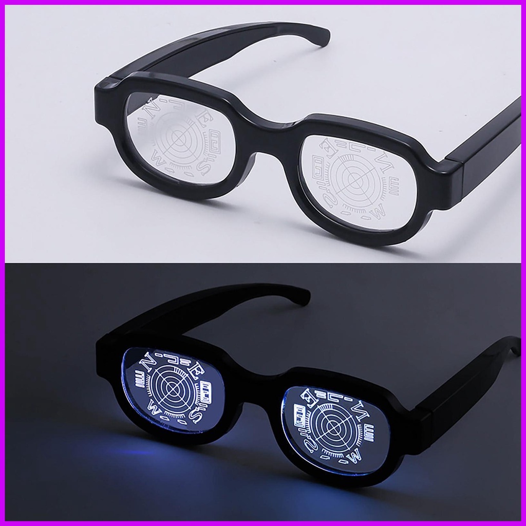 Mắt Kính EL Có Đèn LED Phát Quang Độc Đáo Cho Tiệc Halloween / Giáng Sinh