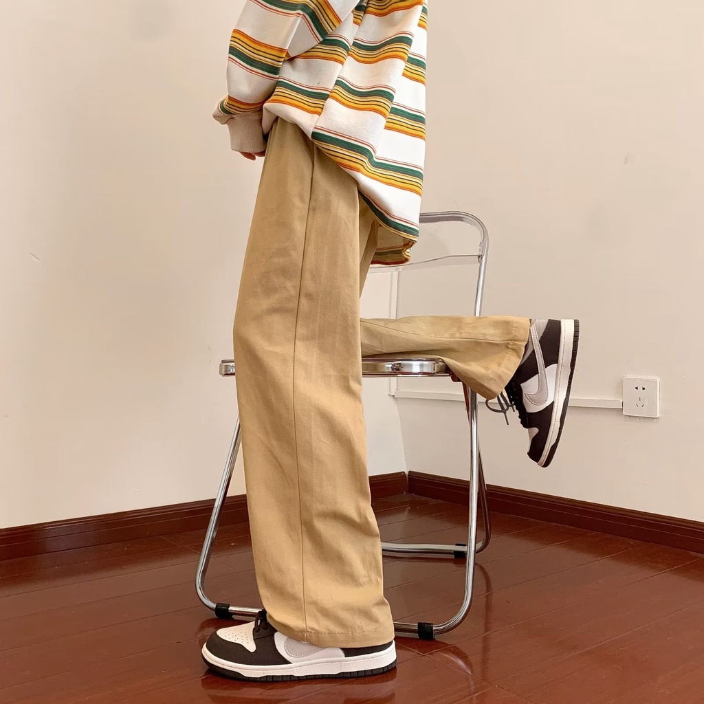 Quần ống rộng Lưng Thun Co Giãn Phong Cách Thời Trang Unisex size M-2XL